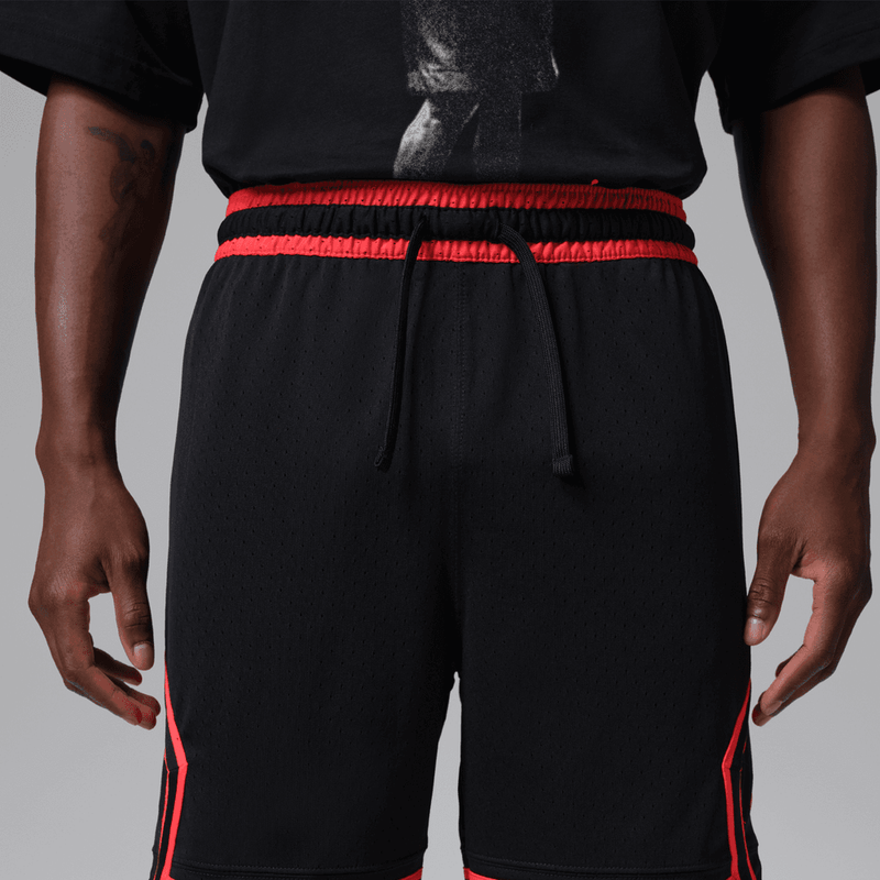 Jordan Sport Men's Dri-FIT Mesh Diamond Shorts 'Black/Infrared'