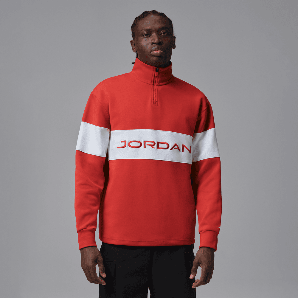 Jordan Sport Men's Dri-FIT 1/4-Zip Golf Top 'Red/Sail'