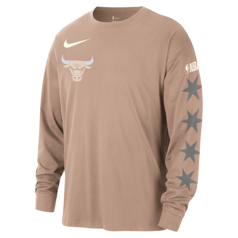 Chicago Bulls Courtside City Edition Men's Nike NBA Max90 Long-Sleeve T-Shirt 'Hemp'