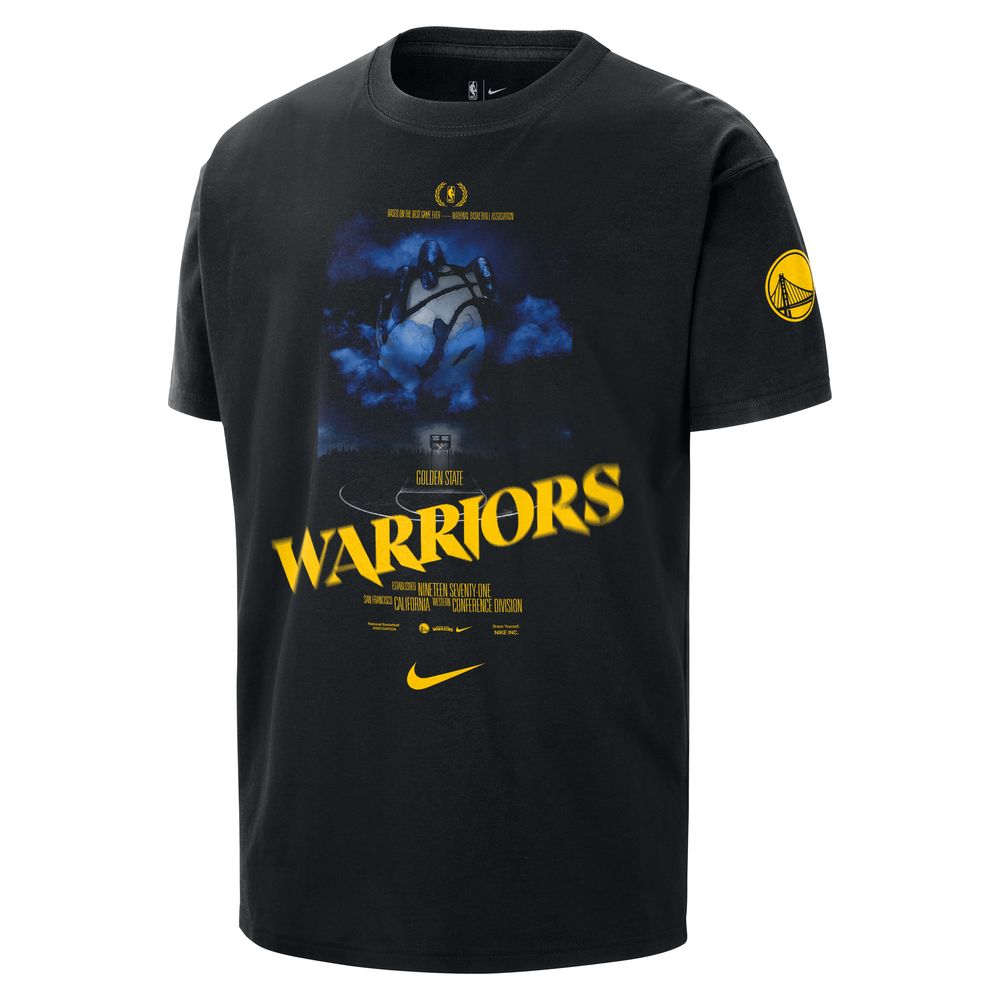 Golden State Warriors Courtside Men's Nike NBA T-Shirt 'Black'