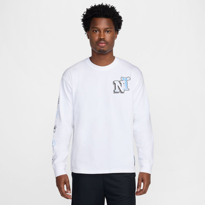 Nike Men's Long-Sleeve Max90 Basketball T-Shirt 'White'