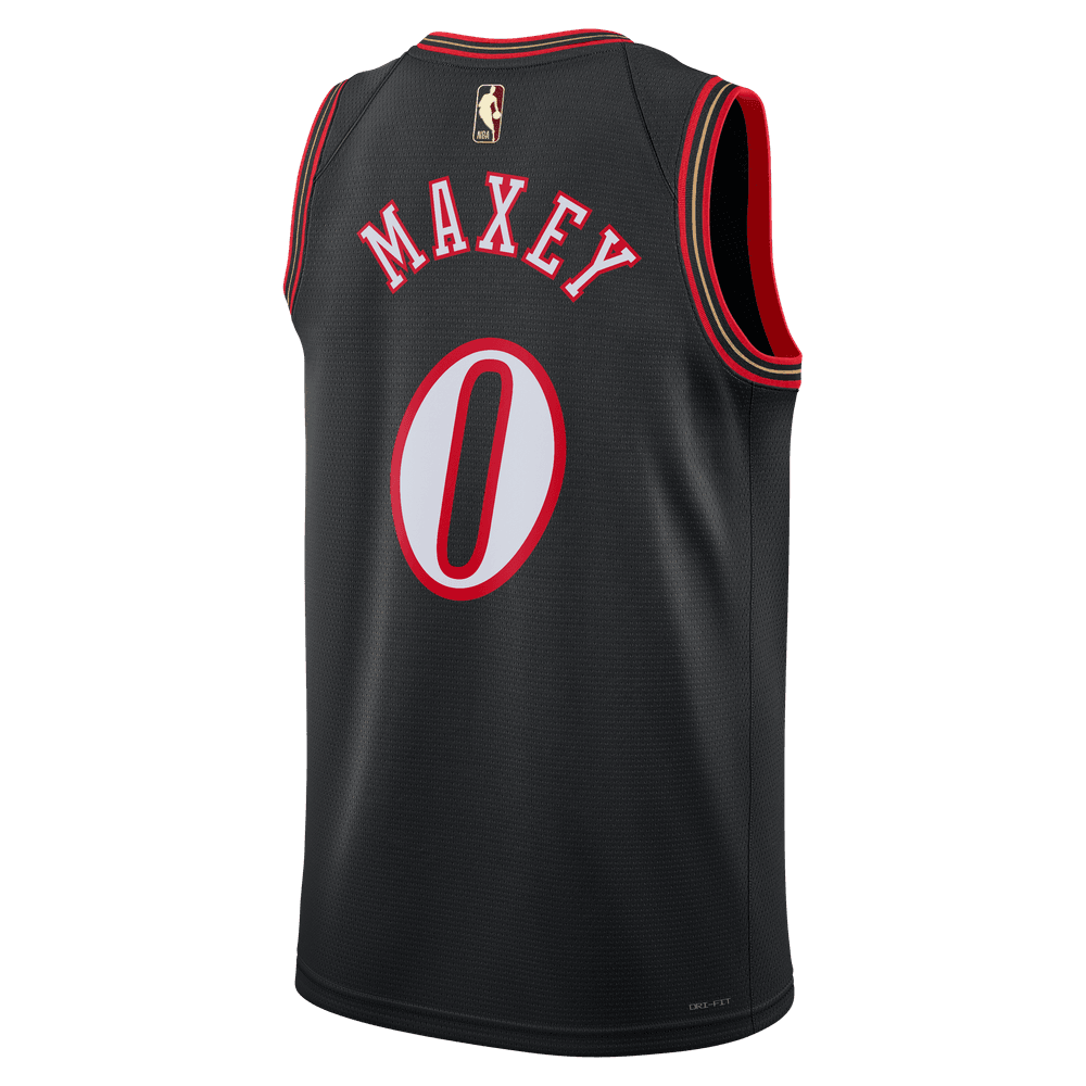 Tyrese Maxey Philadelphia 76ers 2025/26 Hardwood Classics Men's Nike Dri-FIT NBA Swingman Jersey 'Black'