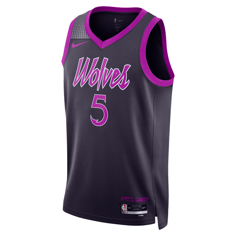 Anthony Edwards Minnesota Timberwolves City Edition Men's Nike NBA Swingman Jersey 'Purple'