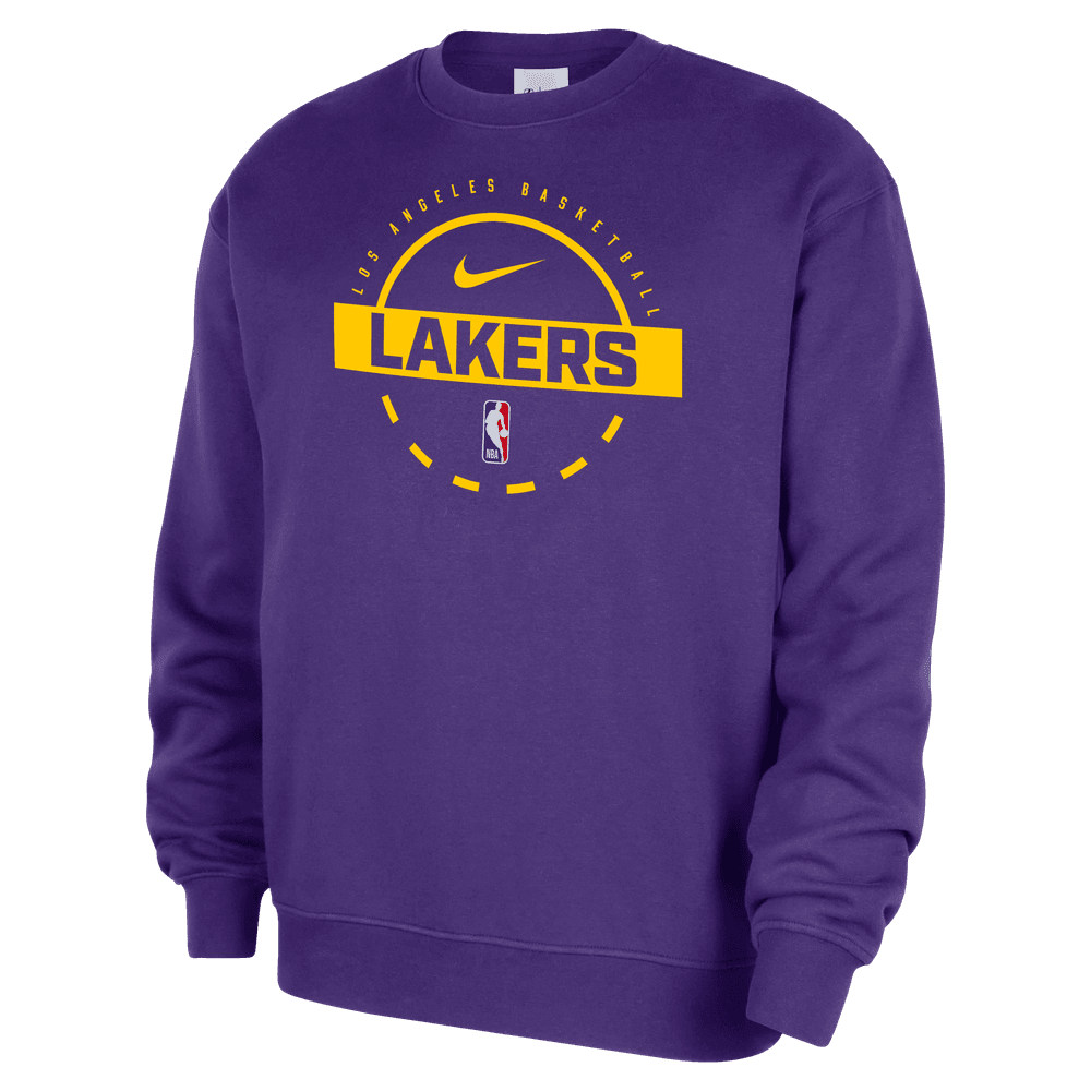 Los Angeles Lakers Club Men's Nike Basketball Practice Fleece Crew 'Purple'