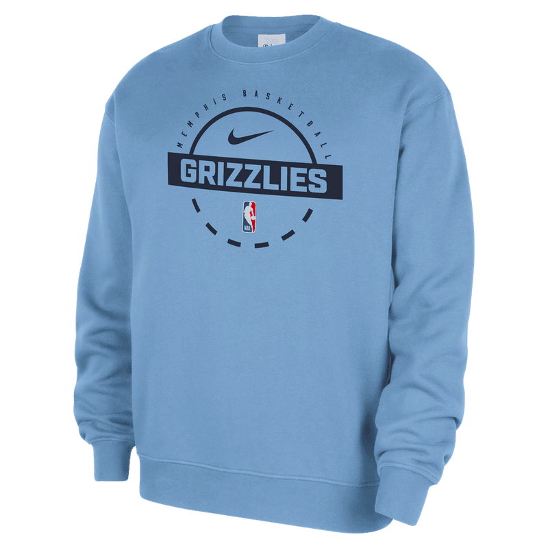 Memphis Grizzlies Club Men's Nike Basketball Practice Fleece Crew 'Light Blue'