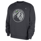 Minnesota Timberwolves Statement Essentials Men's Jordan NBA Fleece Crew-Neck Sweatshirt 'Anthracite'