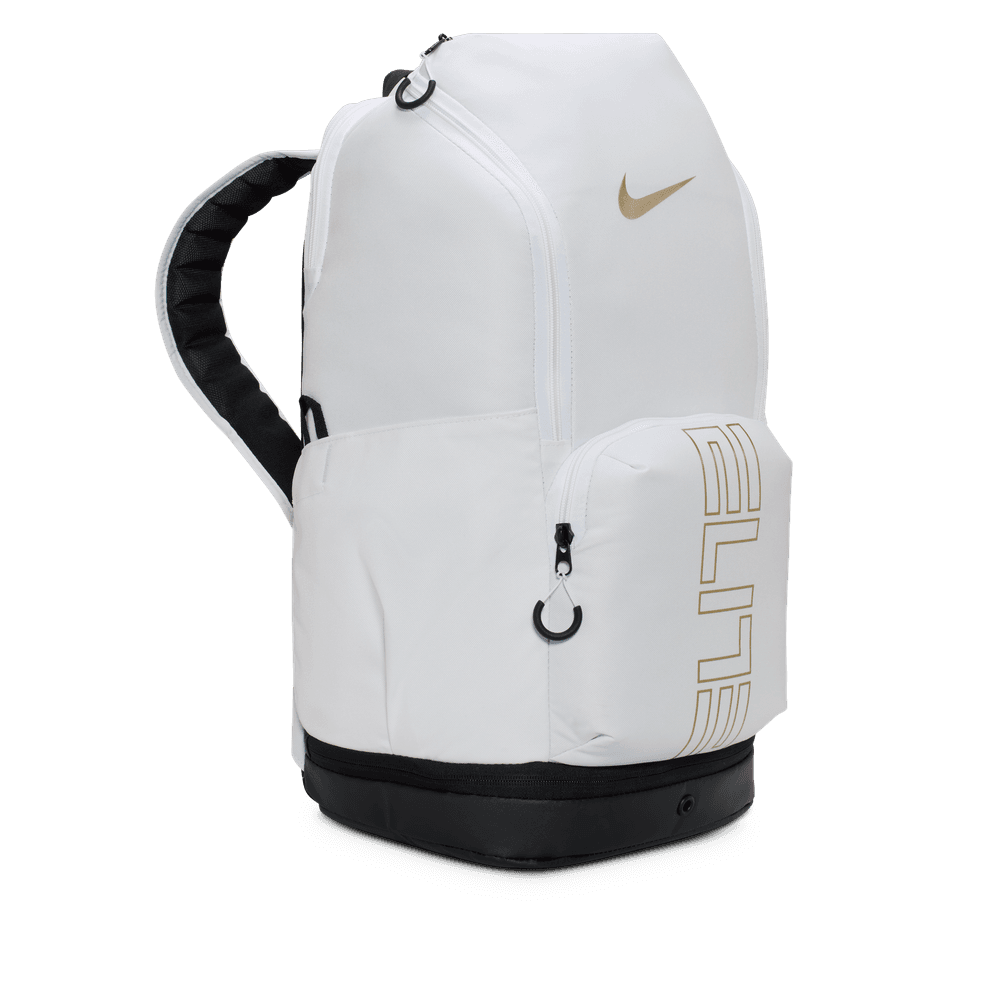 nike backpacks gold Nike Varsity Elite Backpack (32L) 'White/Black/Metallic Gold' – Bouncewear