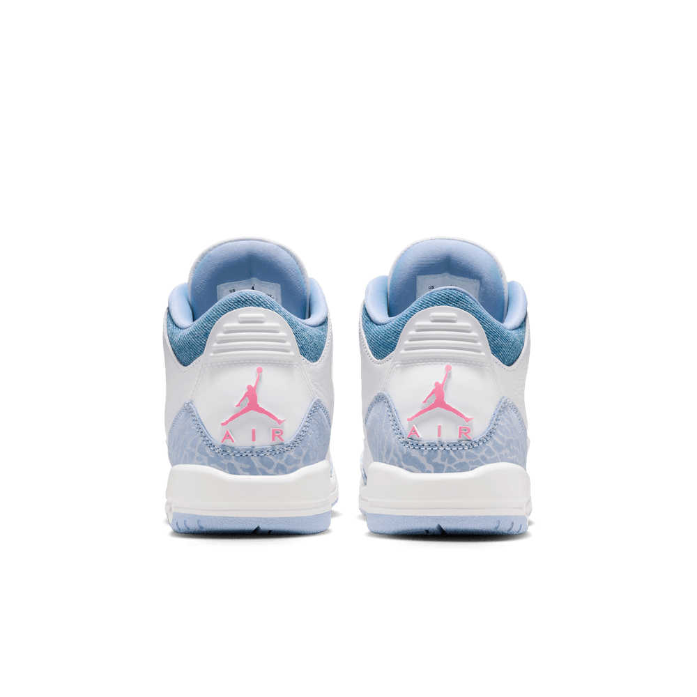 Air Jordan 3 Retro Big Kids' Shoes (GS) 'White/Pink/Cobalt'