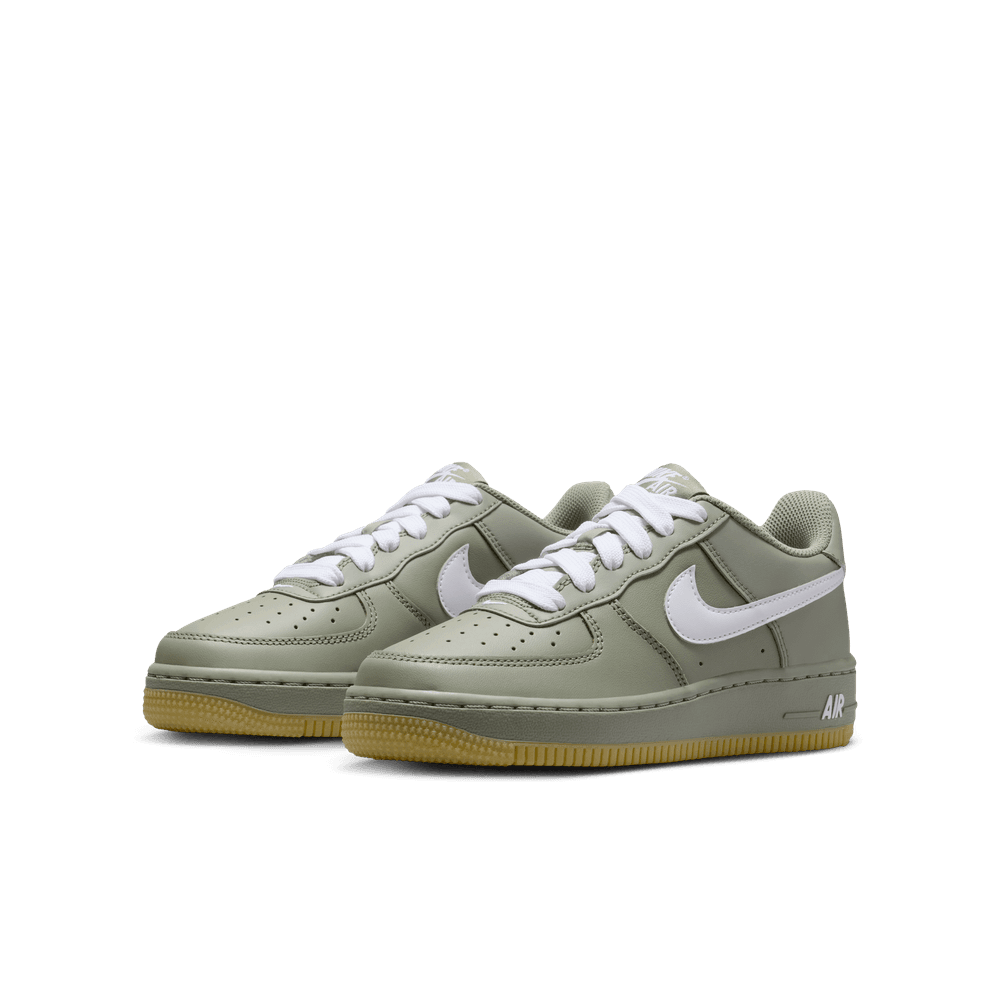 Nike Air Force 1 LV8 Big Kids' Shoes (GS) 'Light Army/White/Gum'