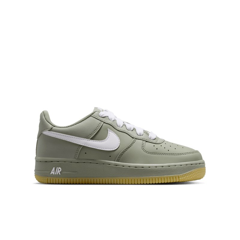 Nike Air Force 1 LV8 Big Kids' Shoes (GS) 'Light Army/White/Gum'