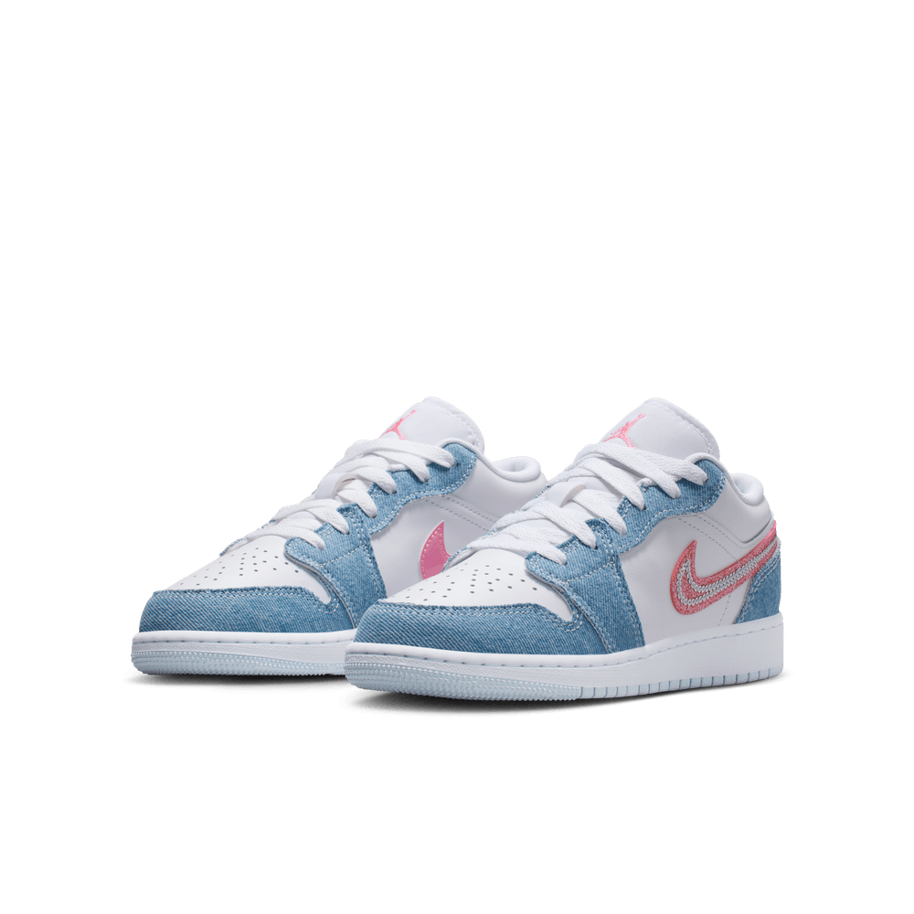 Air Jordan Low SE Big Kids' Shoes (GS) 'Cobalt Bliss/Pink/White