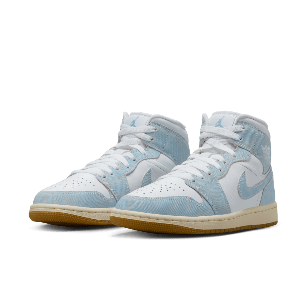 Air Jordan 1 Mid SE Women's Shoes 'White/Blue/Sail/Gum'
