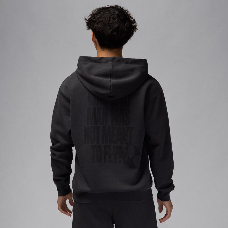 Jordan Brooklyn Fleece Men's Pullover Hoodie 'Off Noir/Red'