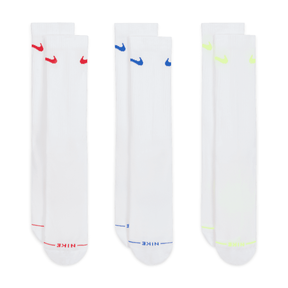 Nike Everyday Elevated Crew Socks (3 Pairs) 'White/Multi'