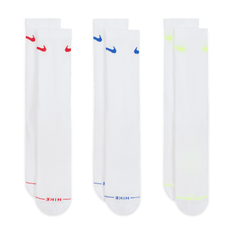 Nike Everyday Elevated Crew Socks (3 Pairs) 'White/Multi'
