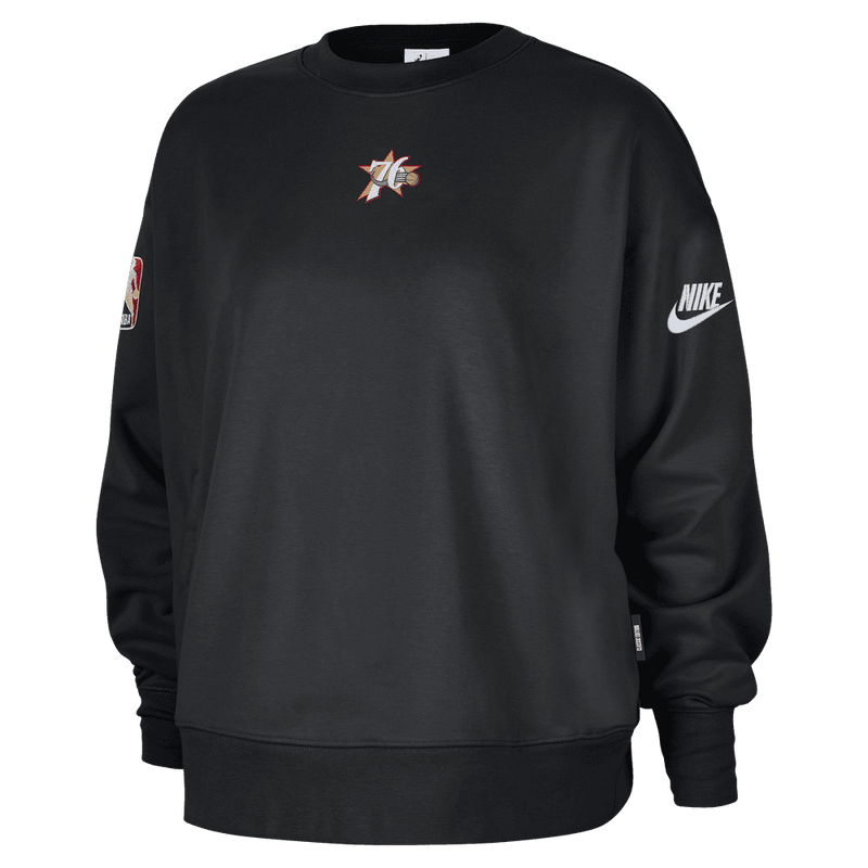 Philadelphia 76ers Hardwood Classics Women's Nike NBA Phoenix Fleece Premium Crewneck Sweatshirt 'Black'