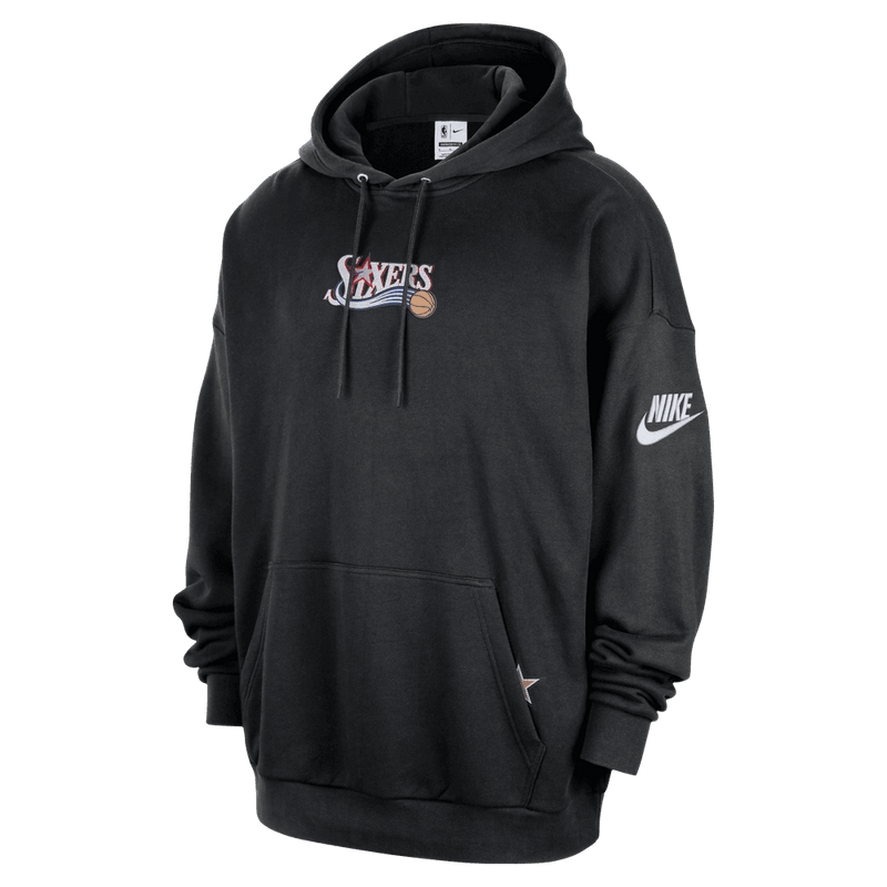 Philadelphia 76ers 2025/26 Hardwood Classics Men's Nike Club NBA Premium Pull-Over Hoodie 'Black'