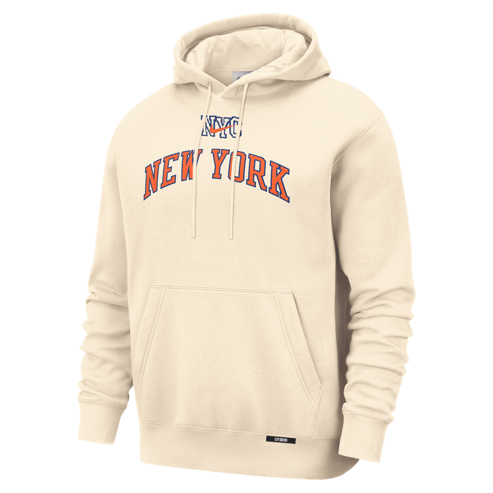 New York Knicks City Edition Men's Nike Basketball Club Pull-Over Hoodie 'Natural'