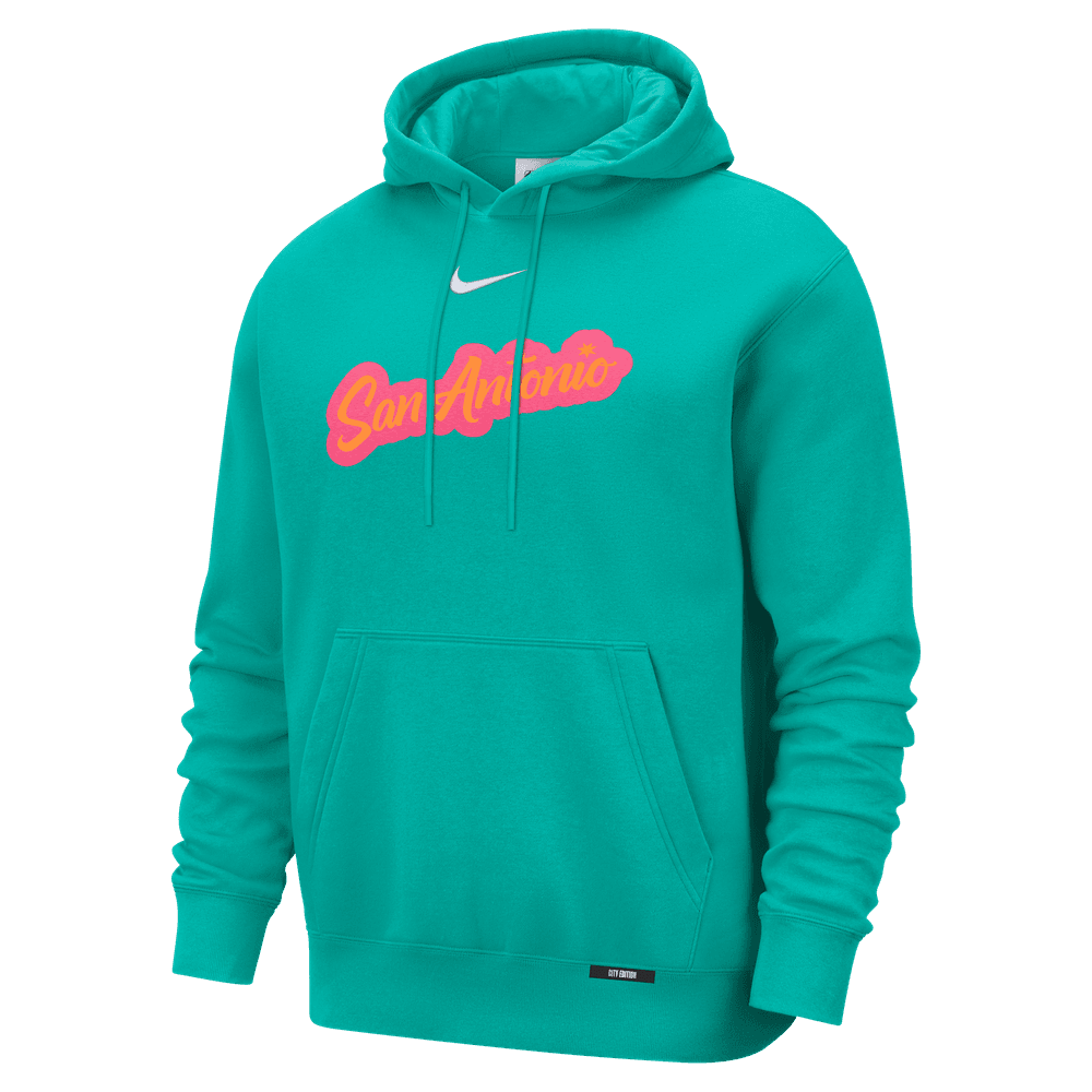 San Antonio Spurs City Edition Men's Nike Basketball Club Pull-Over Hoodie 'New Green'