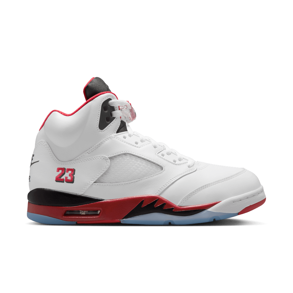 Air Jordan 5 Retro Men's Shoes 'White/Fire Red/Black'