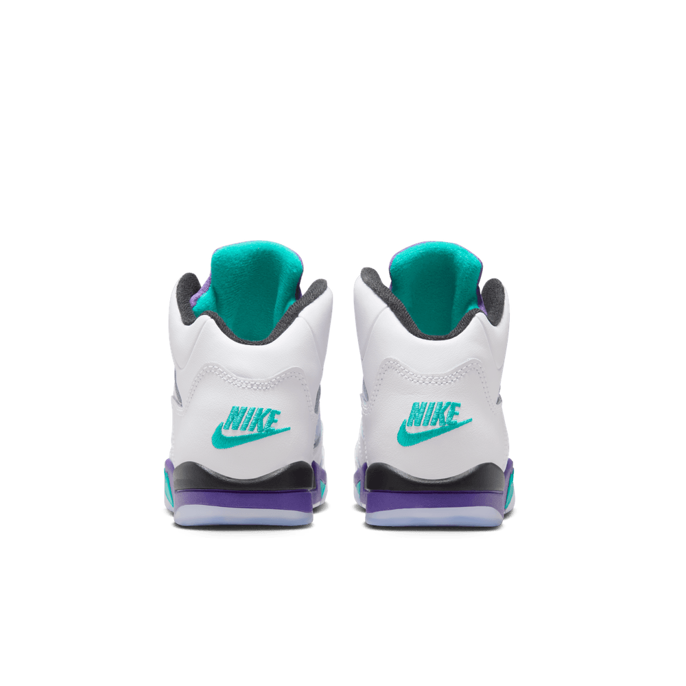 Jordan 5 Retro "Grape" Little Kids' Shoes (PS) 'White/Emerald/Grape'