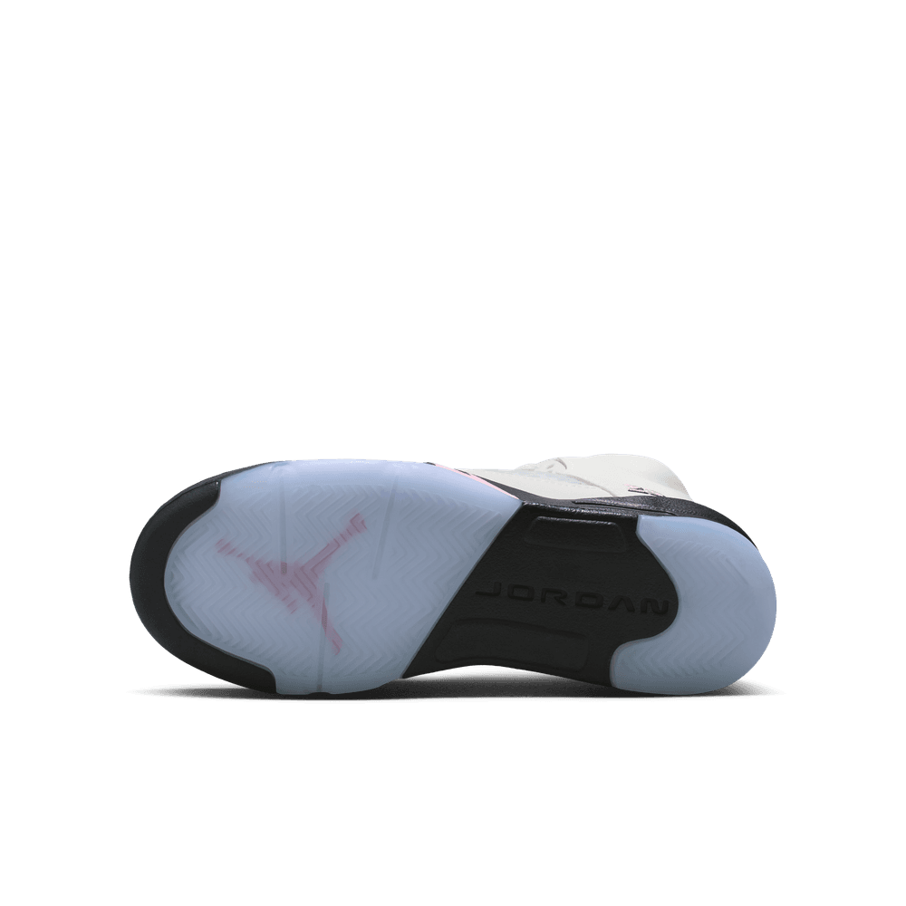 Air Jordan 5 Retro Big Kids' Shoes (GS) 'White/Pink/Black'