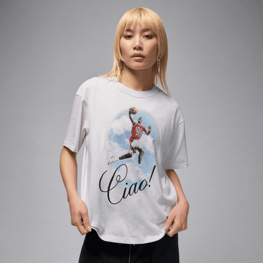 Jordan Flight Women's Graphic T-Shirt 'Birch Heather'