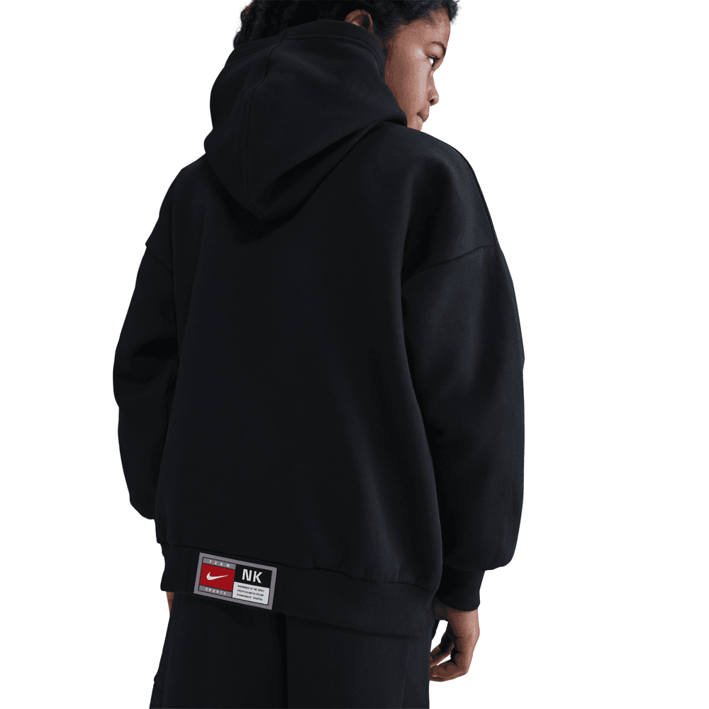 Nike Culture of Basketball Big Kids' Pullover Fleece Hoodie 'Black/Green'