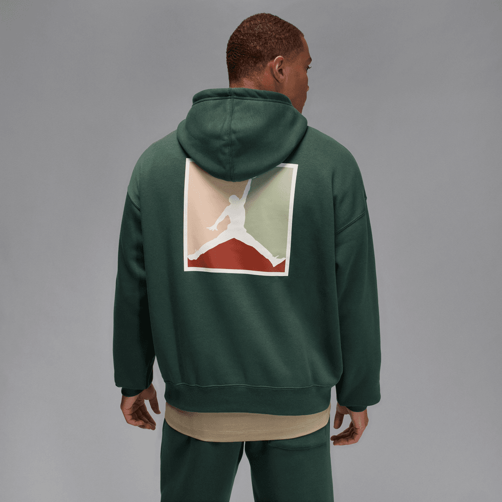 Jordan Brooklyn Fleece Men's Graphic Pullover Hoodie 'Midnight Green'