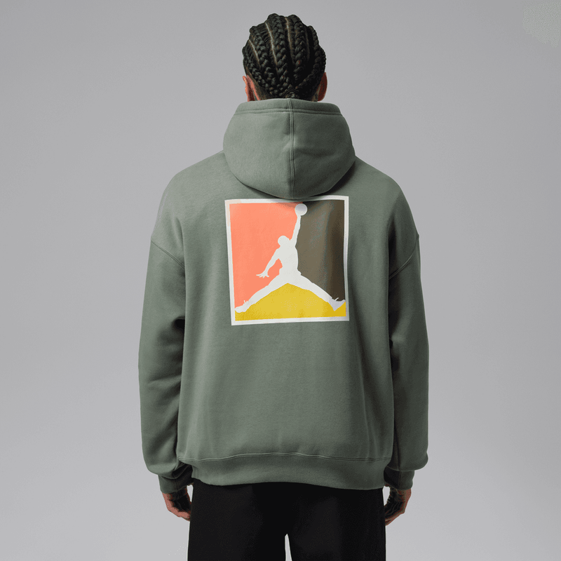 Jordan Brooklyn Fleece Men's Graphic Pullover Hoodie 'Vintage Lichen'