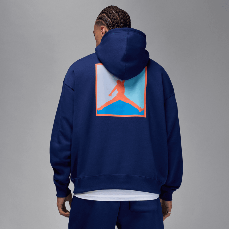 Jordan Brooklyn Fleece Men's Graphic Pullover Hoodie 'Blue Void'