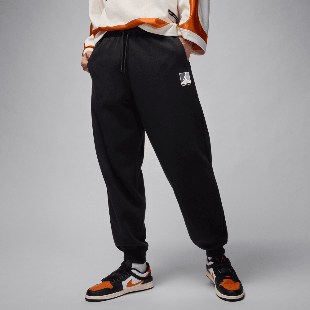 Jordan Brooklyn Fleece Men's Pants 'Black/White'