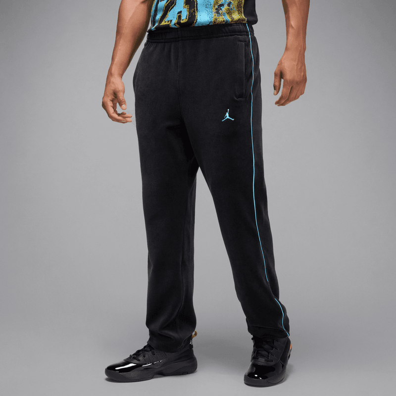 Jordan Brooklyn Men's Velour Track Pants 'Black/Blue'