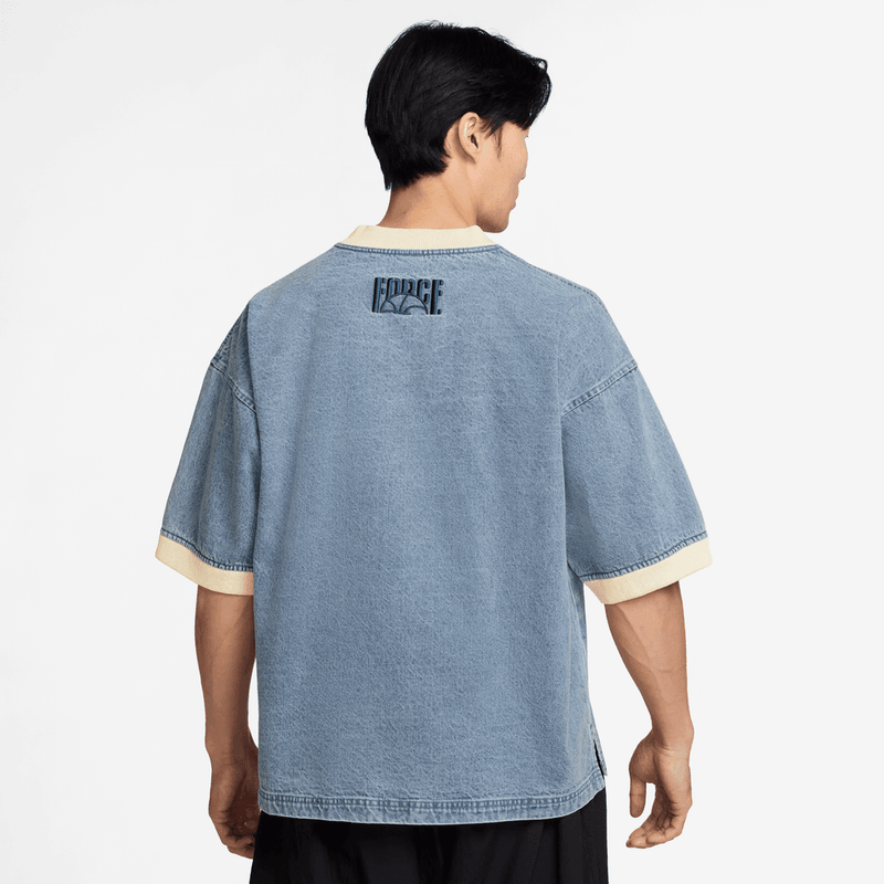 Nike Men's Denim Short-Sleeve Basketball Top 'Blue Grey'