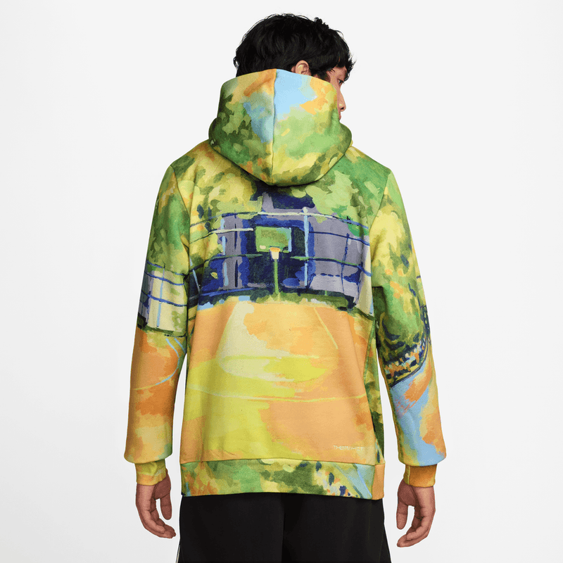 Nike Standard Issue Men's Therma-FIT Pullover Basketball Hoodie 'Malachite/Ivory'