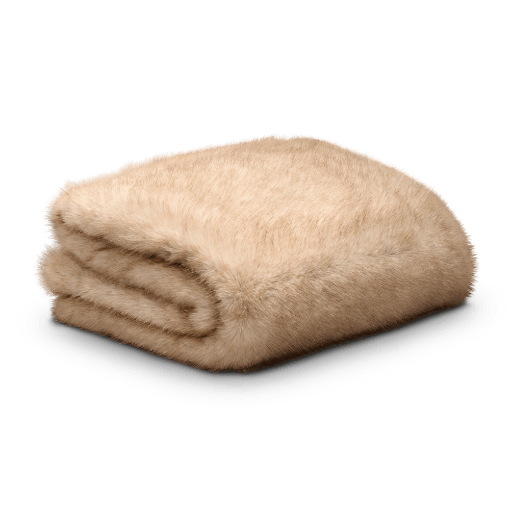 Jordan Brooklyn Fuax Fur Blanket 'Orewood'