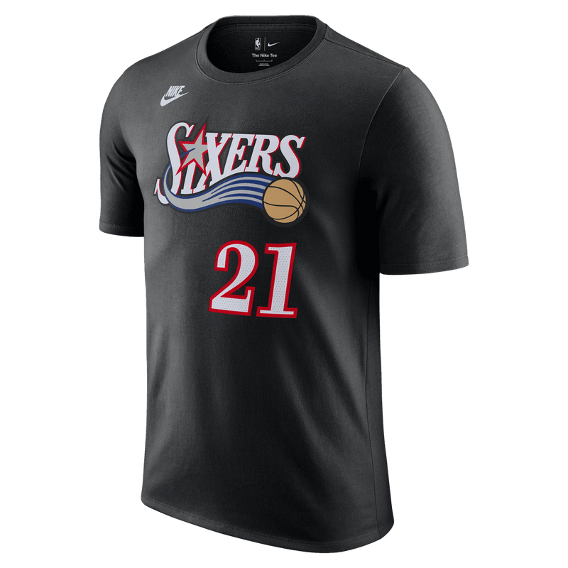 Joel Embiid Philadelphia 76ers Hardwood Classics Essentials Men's Nike NBA T-Shirt 'Black'