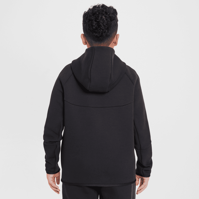 Nike Sportswear Tech Fleece Big Kids' Full-Zip Hoodie (Extended Size) 'Black'