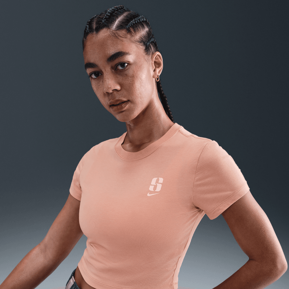 Sabrina Ionescu Sabrina Women's Short-Sleeve Cropped T-Shirt 'Rose Gold'