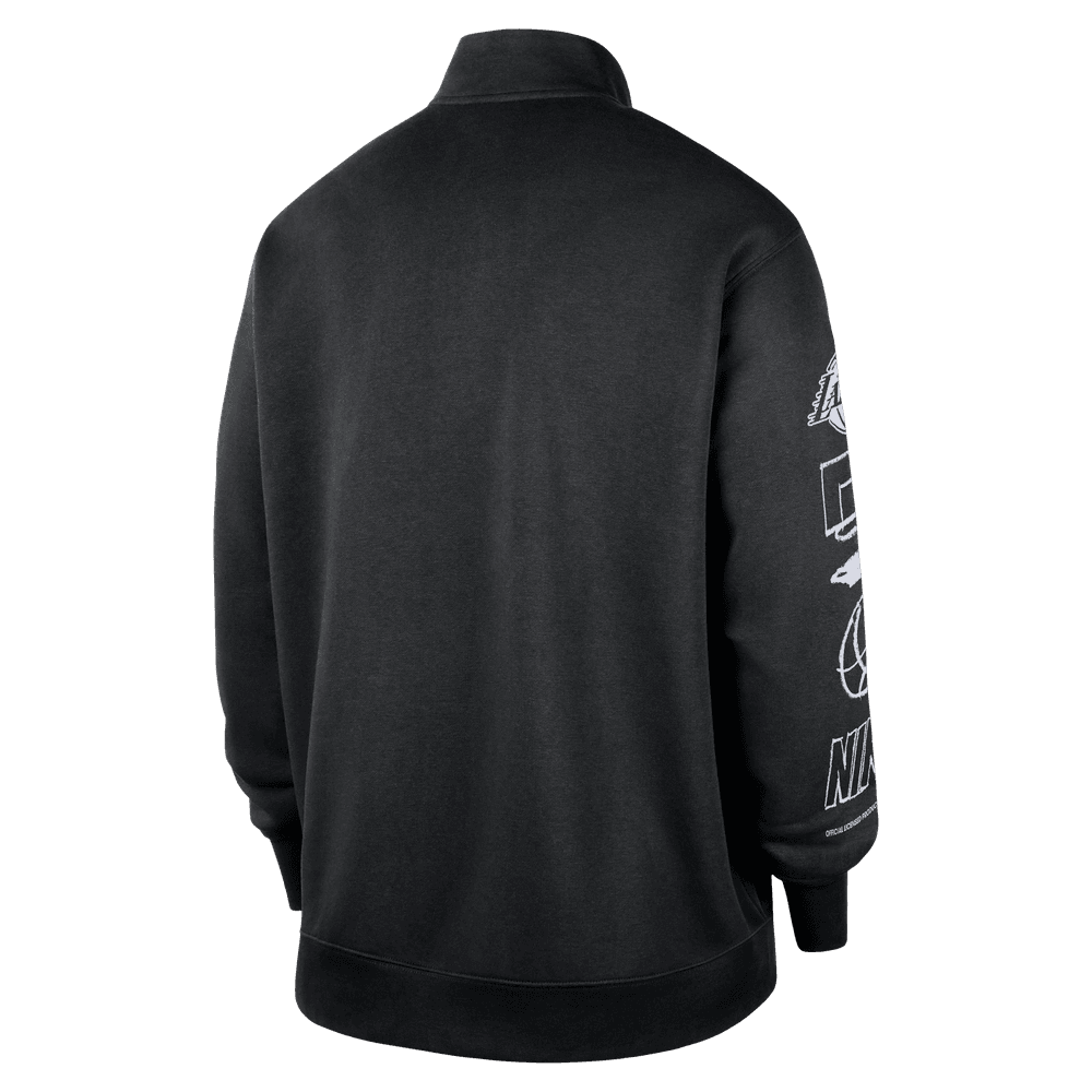 Los Angeles Lakers Courtside Men's Nike NBA Club 1/2-Zip Top 'Black'