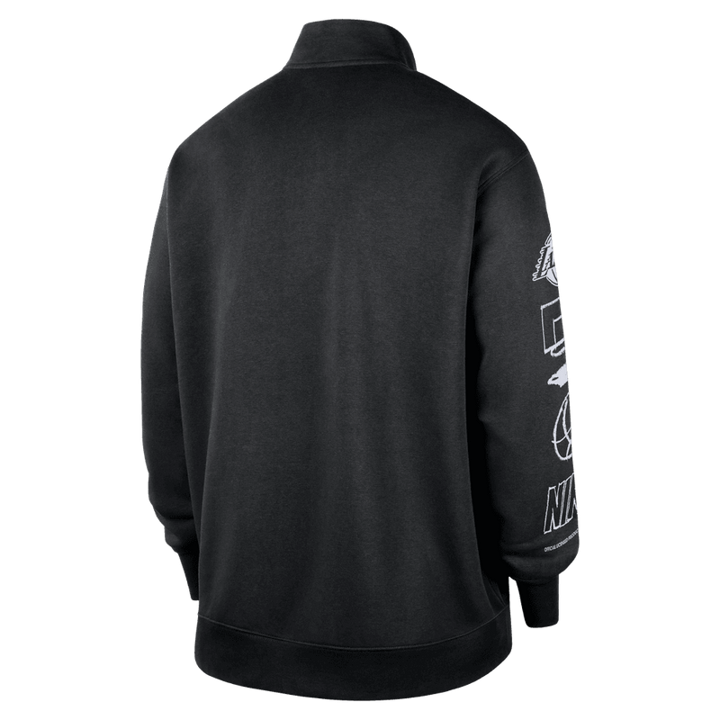 Los Angeles Lakers Courtside Men's Nike NBA Club 1/2-Zip Top 'Black'