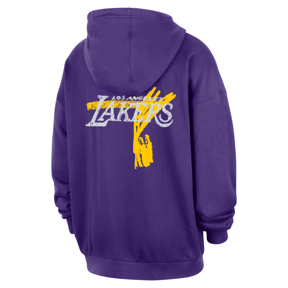 Los Angeles Lakers Courtside Men's Jordan NBA Club Premium Pullover Hoodie 'Purple/Amarillo'
