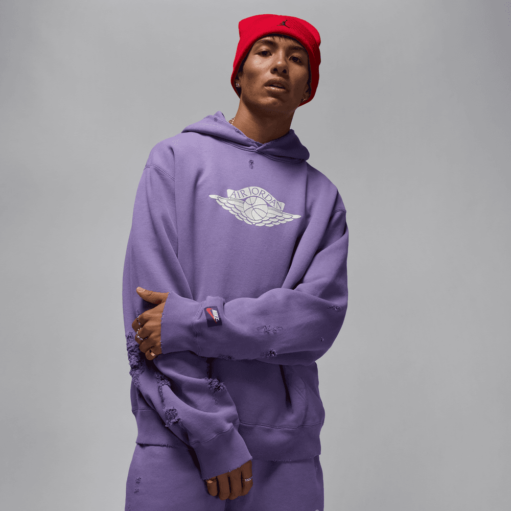 Jordan Rare Air Men's Fleece Pullover Hoodie 'Purple Earth'