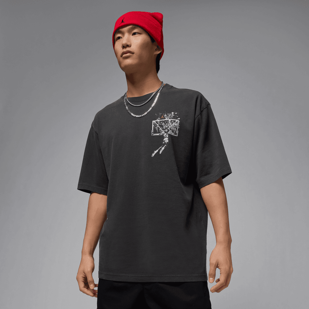 Jordan Brooklyn Men's Oversized Graphic T-Shirt 'Off Noir'