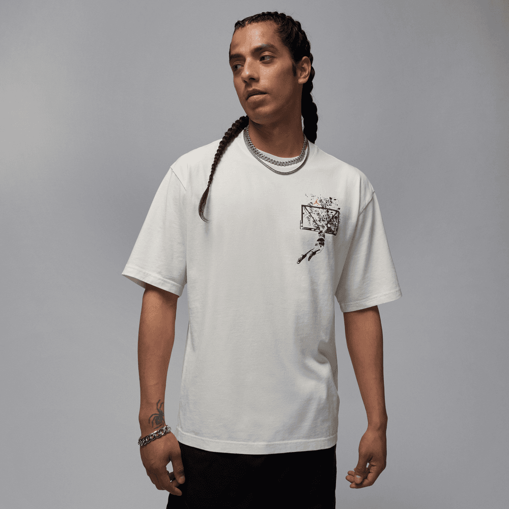 Jordan Brooklyn Men's Oversized Graphic T-Shirt 'Sail'