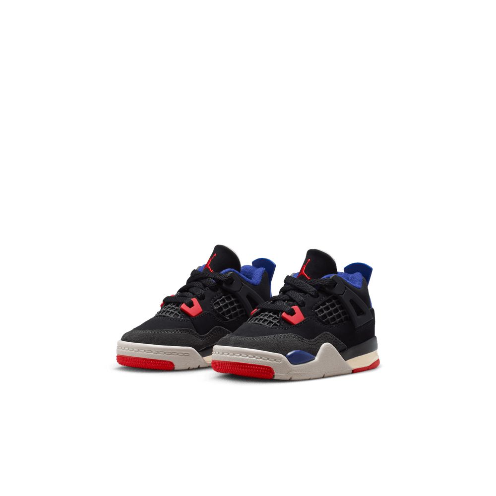 Jordan 4 Retro Baby/Toddler Shoes (TD) 'Black/Red/Blue/Smoke Grey'