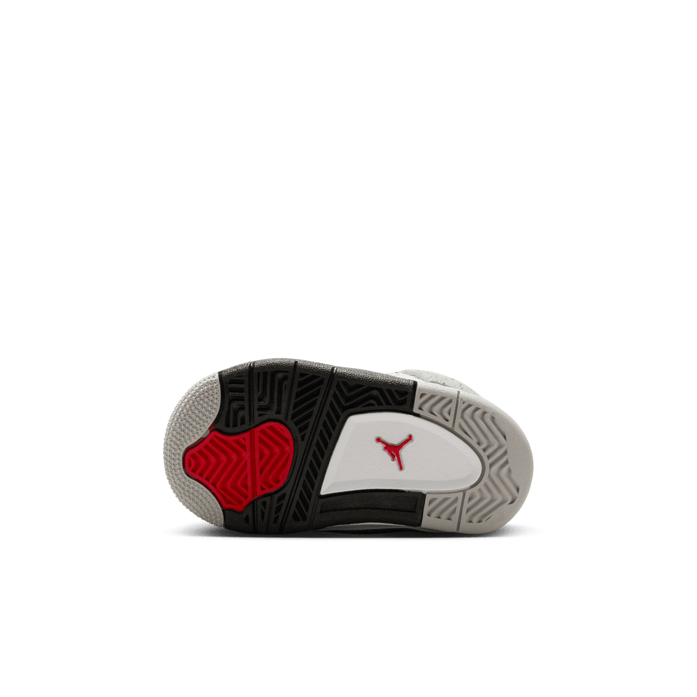 Jordan 4 Retro Baby/Toddler Shoes (TD) "White Cement" 'Summit White/Red/Cement/Grey'