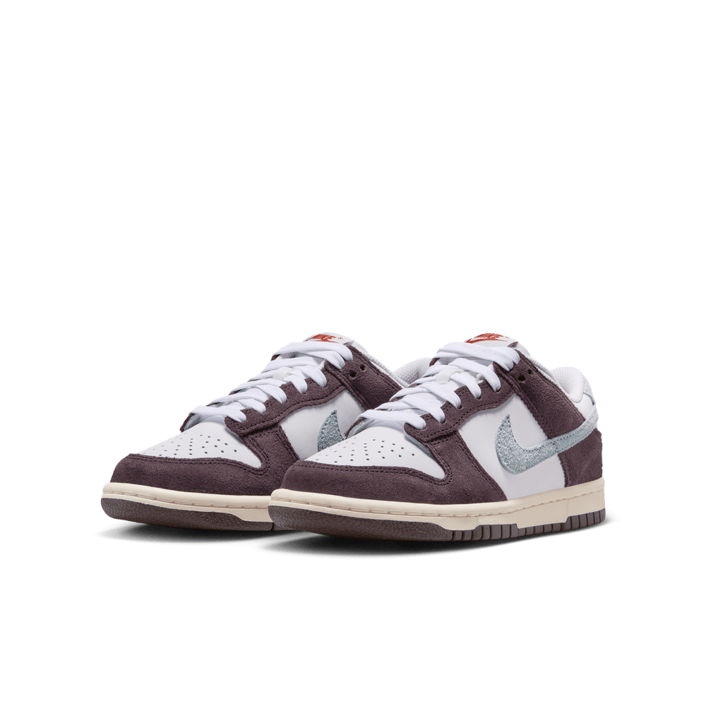 Nike Dunk Low SE Big Kids' Shoes (GS) 'White/Glacier Blue/Burgundy'