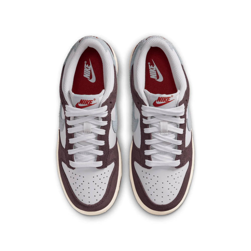 Nike Dunk Low SE Big Kids' Shoes (GS) 'White/Glacier Blue/Burgundy'