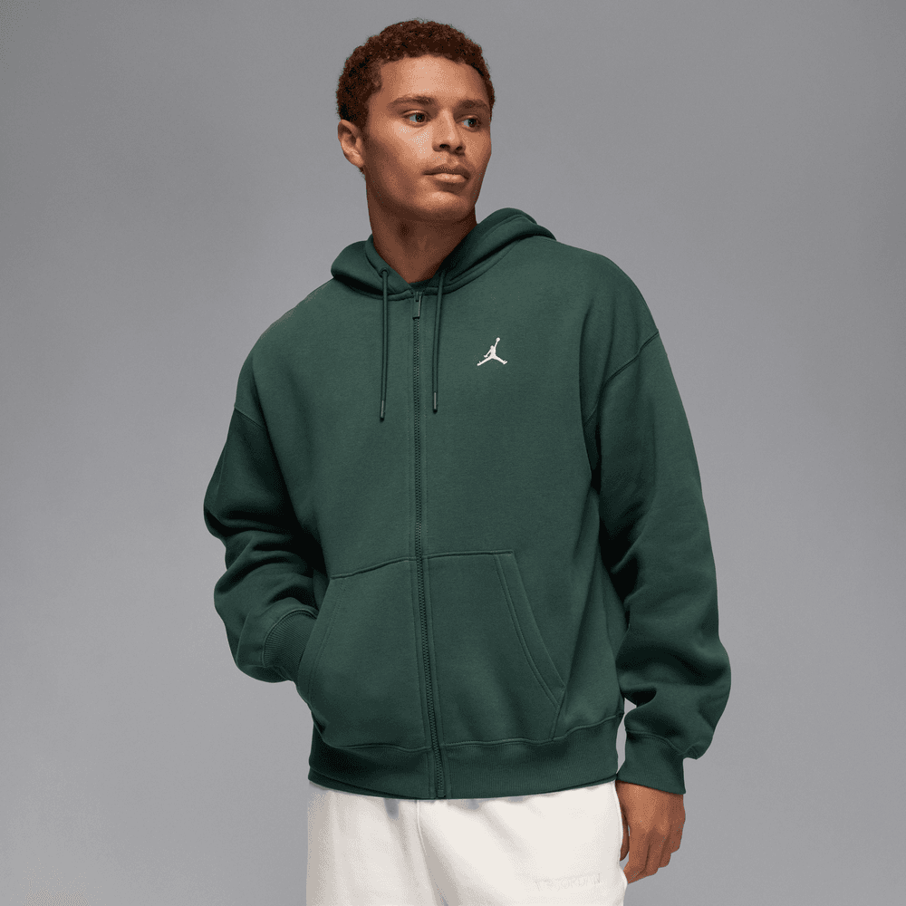 Jordan Brooklyn Fleece Men's Oversized Full-Zip Hoodie 'Midnight Green/Sail'